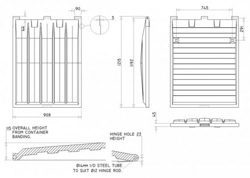 FL3647 Front End Loader lid