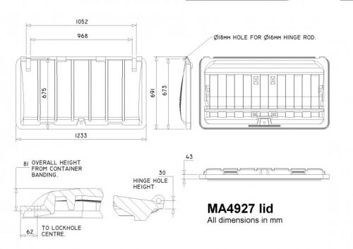 MA4927 Trade Waste Container lid