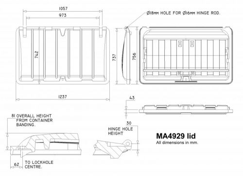 MA4929 Trade Waste Container lid