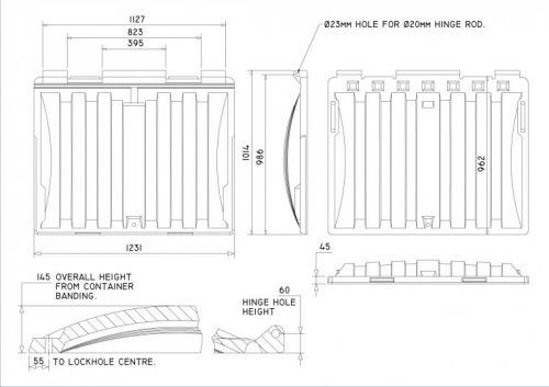 MG1100 Trade Waste Container lid