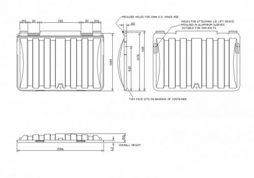 MG1700 Trade Waste Container lid