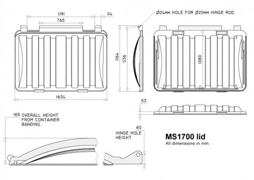 MS1700 Trade Waste Container lid