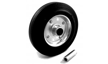 200mm Black Rubber Tyred Wheel